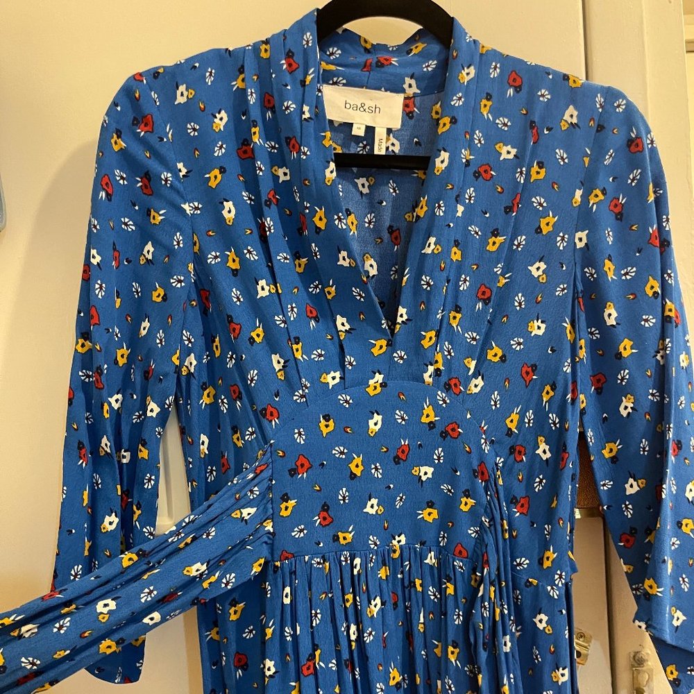 BA&SH // Lilia gathered floral-print crepe dress